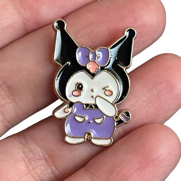 Baby Bunny Purple Kawaii Chibi Enamel Pin - Picture 9 of 12